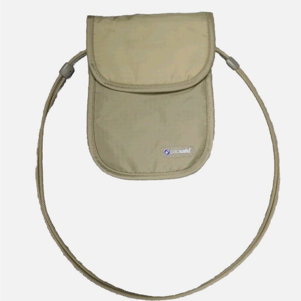 Pacsafe Beige Travel Neck Pouch